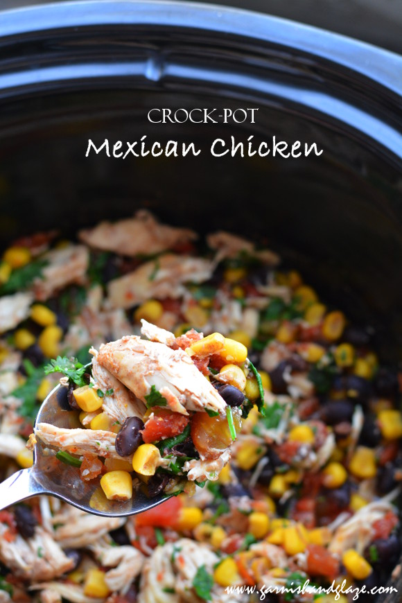 Crock-Pot Mexican Chicken - Garnish & Glaze