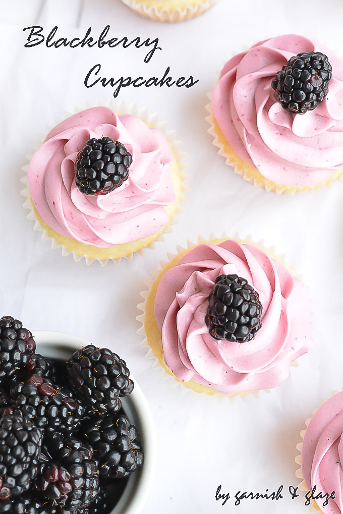 Blackberry  Cupcakes | Garnish & Glaze