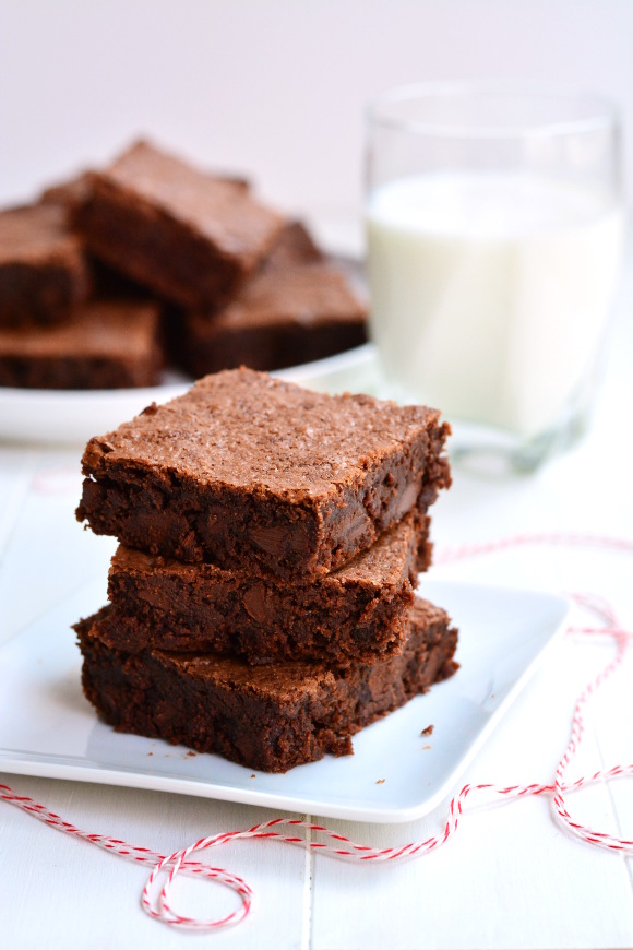 Double Chocolate Brownies Garnish Glaze