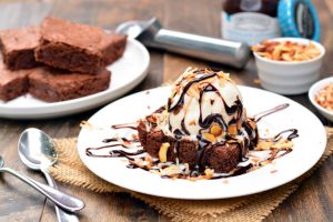Chocolate CocoNUT Brownie Sundae | Garnish & Glaze