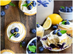 Lemon Blueberry Cupcakes | Garnish and Glaze