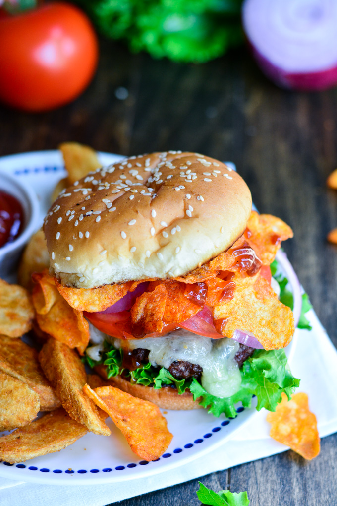 Triple BBQ Crunch Burger | Garnish & Glaze
