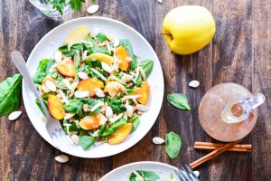 Peach & Apple Quinoa Salad with Cinnamon Honey Vinaigrette | Garnish & Glaze