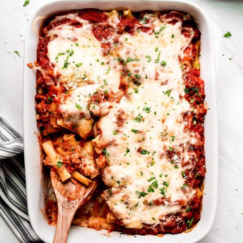 Easy Baked Ziti with Sweet Italian Sausage