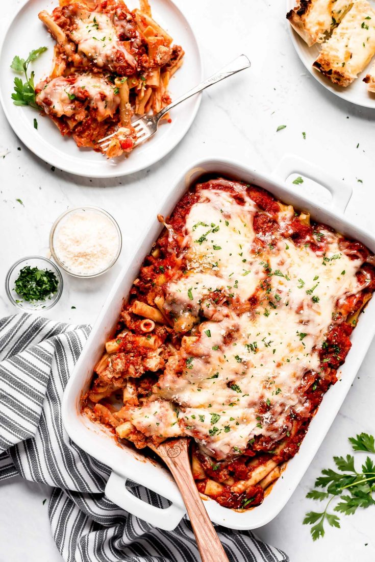 Easy Baked Ziti with Sweet Italian Sausage