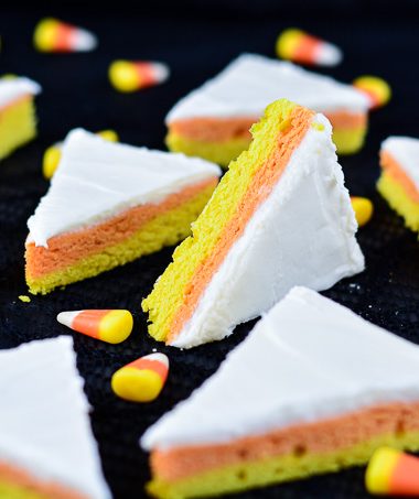 Candy Corn Sugar Cookie Bars | Garnish & Glaze