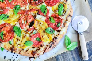 Three Cheese Caprese Pizza | Garnish & Glaze