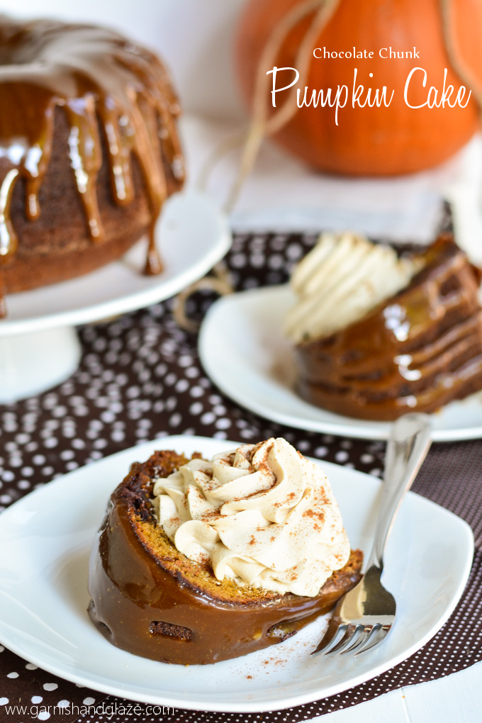 Chocolate Chunck Pumpkin Cake | Garnish and Glaze