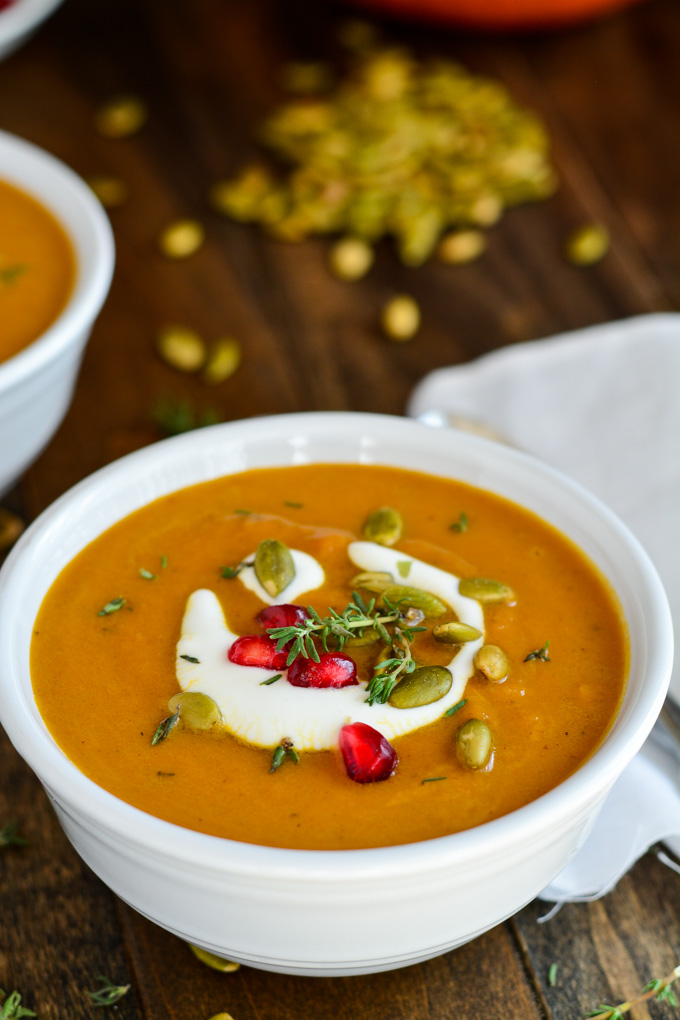 Autumn Spice Pumpkin Soup | Garnish & Glaze