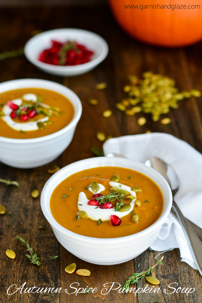 Autumn Spice Pumpkin Soup | Garnish & Glaze