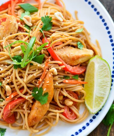 Thai Chicken Peanut Noodles | Garnish & Glaze