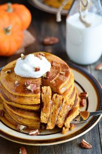 Whole Wheat Buttermilk Pumpkin Pancakes | Garnish & Glaze