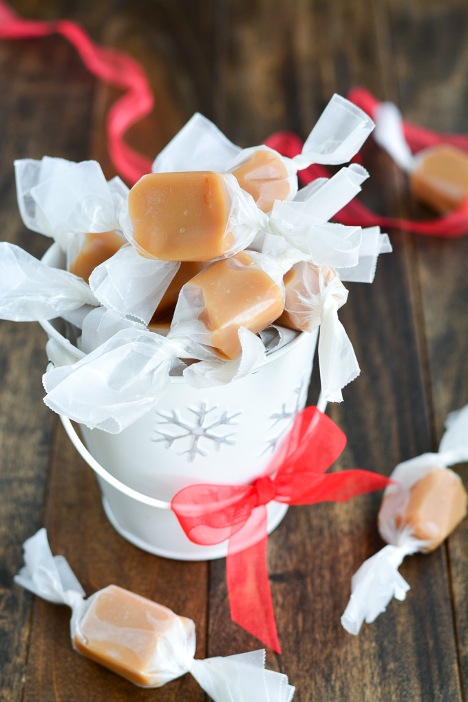 Soft, buttery, melt-in-your-mouth Homemade Christmas Caramels are the perfect holiday gift!