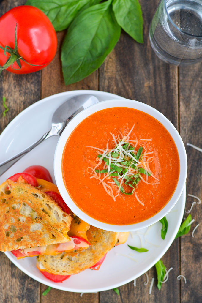 Tomato Basil Soup | Garnish & Glaze