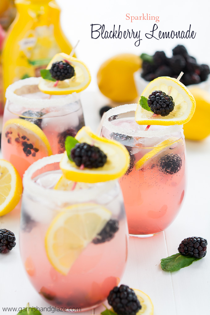 Sparkling Blackberry Lemonade | Garnish & Glaze