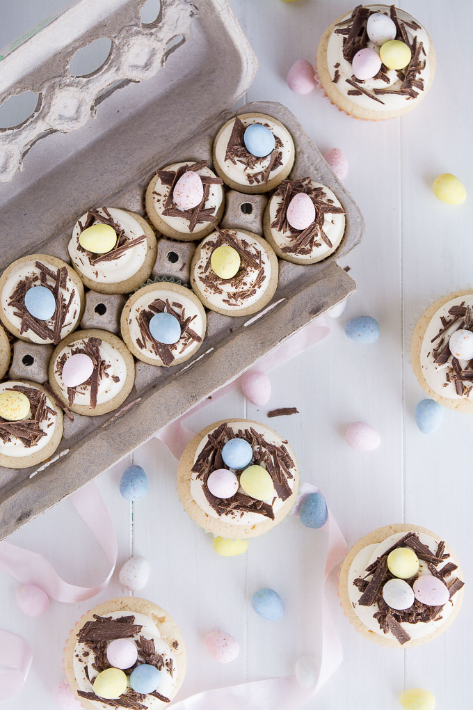 White Chocolate Easter Egg Cupcakes | Garnish & Glaze