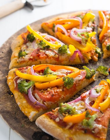 Veggie Rainbow Pizza | Garnish & Glaze