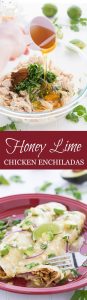 Comforting and flavorful Honey Lime Chicken Enchiladas are an easy dinner that the whole family will love!