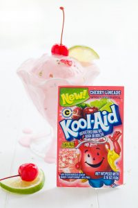 Cherry Limeade Ice Cream made using Kool-Aid is an easy and refreshing fruity dessert that the whole family will love.