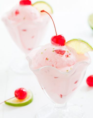 Cherry Limeade Ice Cream | Garnish & Glaze