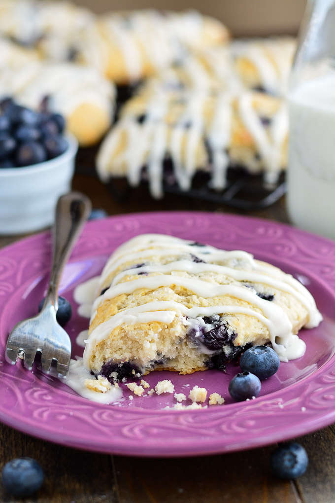 These buttery, moist, and tender Blueberry Scones are the perfect way to eat up those summer blueberries!