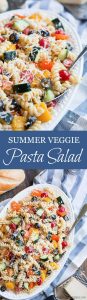 Make this Summer Veggie Pasta Salad for a quick and simple dinner or bring as a side to your next barbecue.