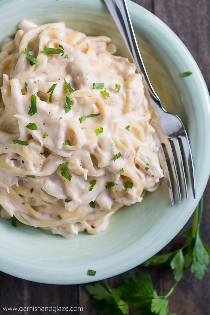 This creamy Slow Cooker Cheesy Ranch Chicken Pasta is an easy meal the whole family will love!