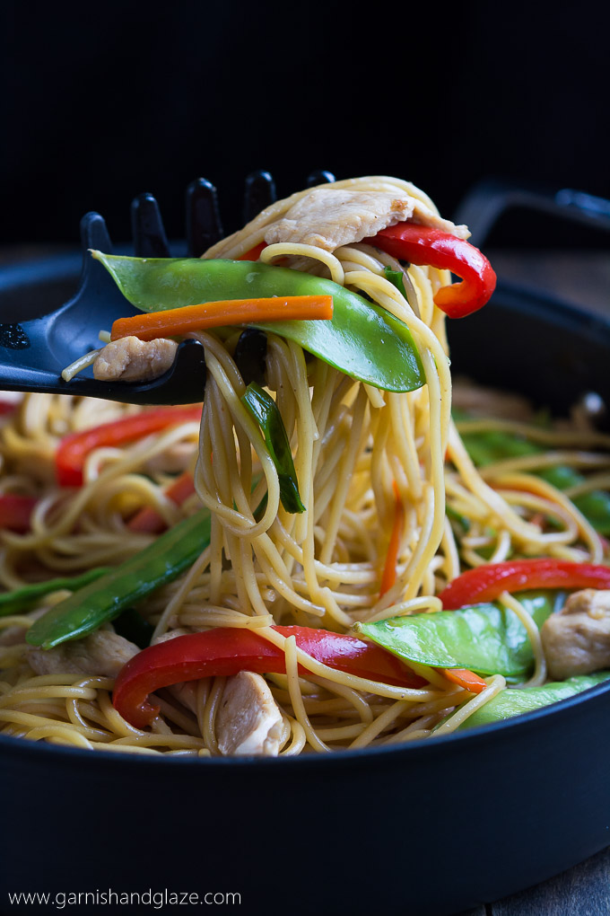 Take 20 minutes to toss this Chicken Lo Mein together to enjoy with your family.