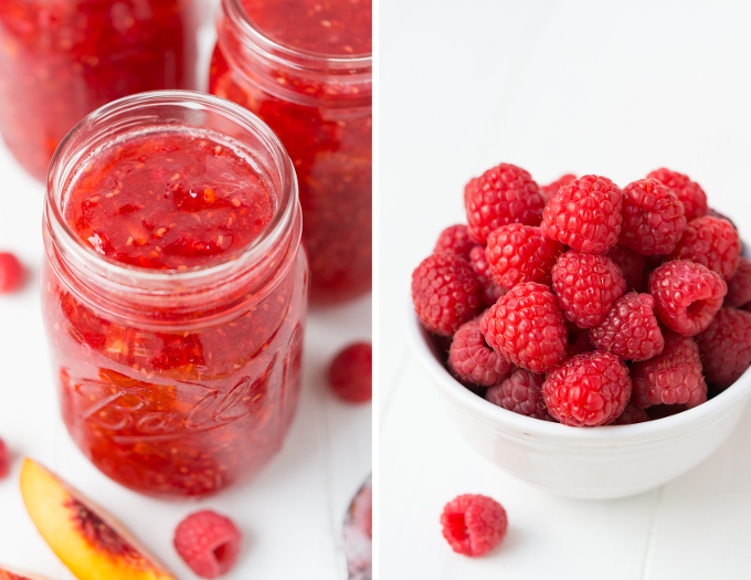 Bottle up the summer with this easy Raspberry Peach Freezer Jam!