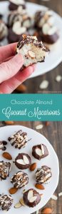 Chocolate Almond Coconut Macaroons are the perfect two bite treat that are sure to satisfy your sweet tooth.