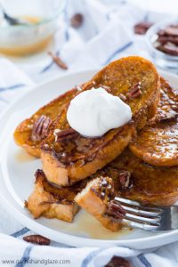 Start off a cool fall day the right way-- with some Pumpkin French Toast!