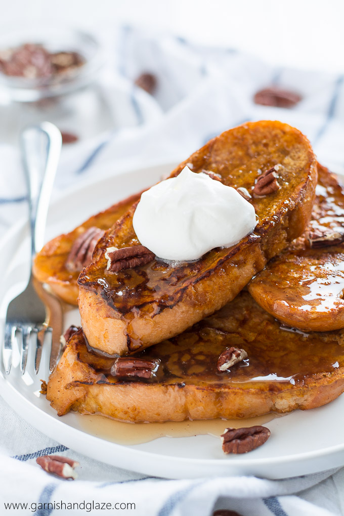 Start off those cool fall days the right way-- with a few slices of Pumpkin French Toast!