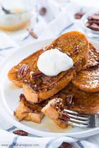 Start off those cool fall days the right way-- with a few slices of Pumpkin French Toast!