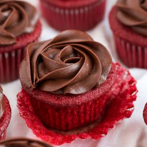 These Chocolate Rose Red Velvet Cupcakes are the only flowers you are going to want this Valentine's Day!
