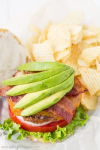Fire up the grill and celebrate National Burger Day with these flavor packed Cheddar Bacon Avocado Burgers!
