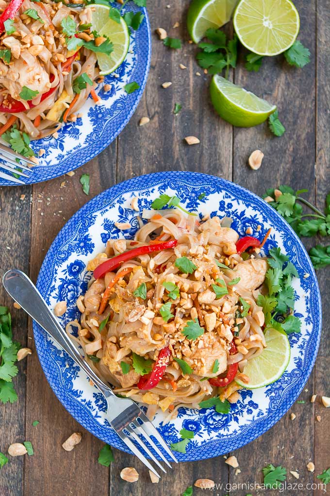 Enjoy Thai food at home with this quick and easy Chicken Pad Thai.