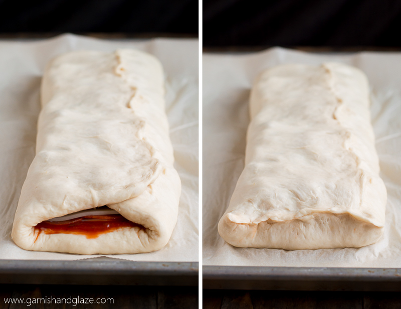 Calling all meat & cheese lovers! This Sausage & Pepperoni Stromboli is for you! Warm meat and melted cheese all wrapped up in seasoned pizza dough.