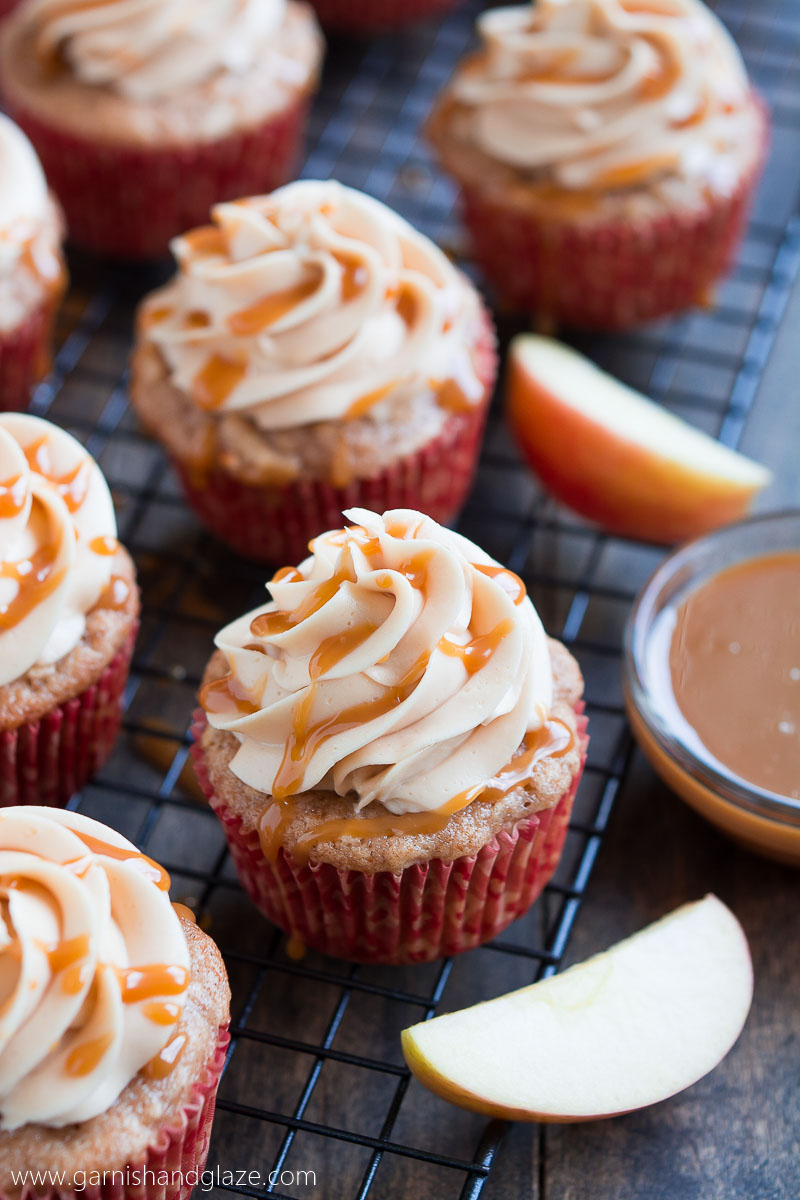 Love caramel and apples? Enjoy them together in these incredibly moist Spiced Apple Cupcakes with Caramel Frosting that is simply heavenly.