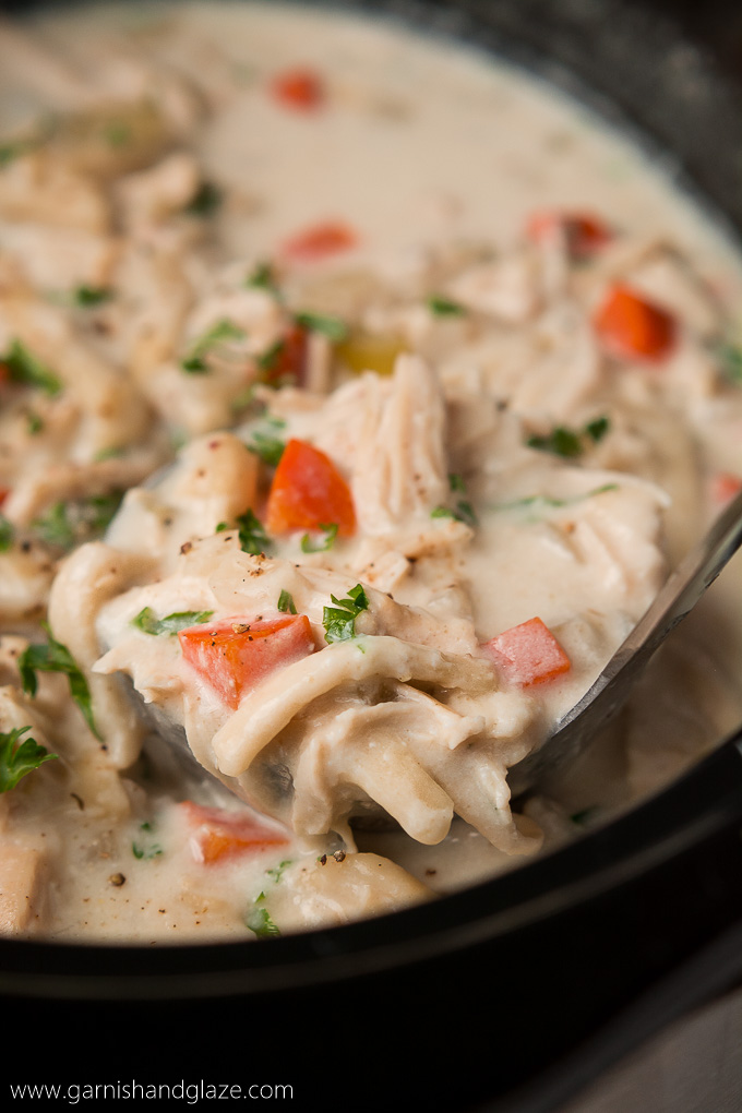 Add a little bit of homemade goodness to your life with this Slow Cooker Creamy Chicken Noodle Soup!