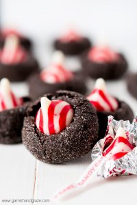 Chocolate Peppermint Blossoms have a soft rich dark chocolate cookie base and are topped with a sweet peppermint kiss. They'll be the most beautiful cookie on your Christmas plate this year!