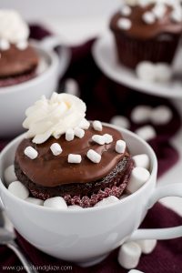 'Tis the season to wrap yourself up in a blanket next to the fireplace with one of these rich and fluffy Hot Chocolate Cupcakes in hand.