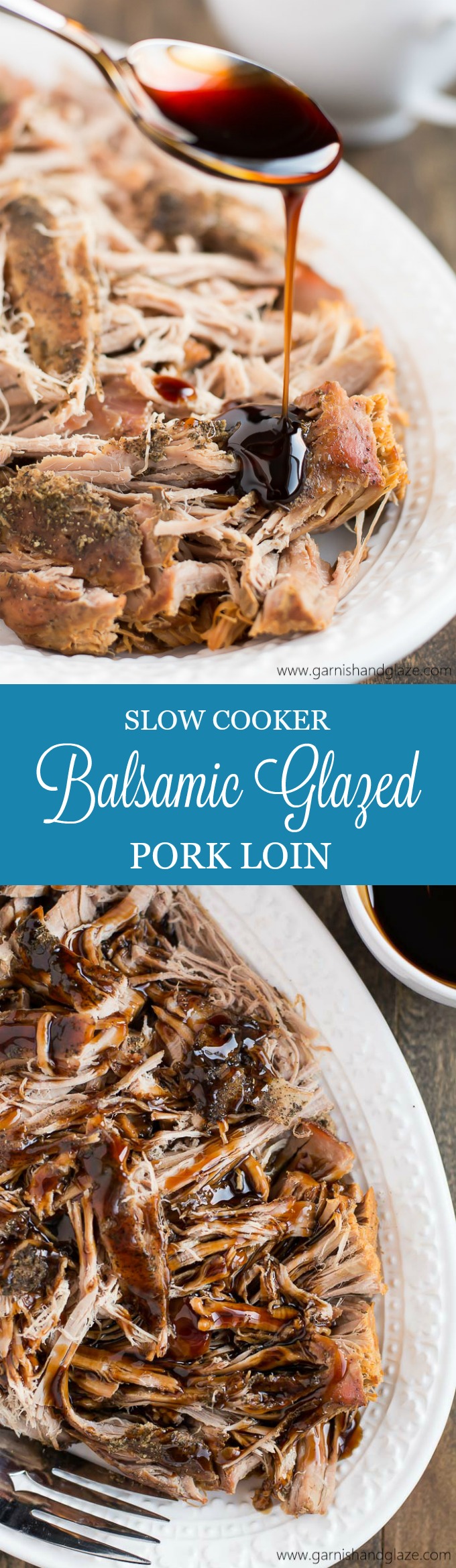 Impress your guests at your next dinner party with this flavorful Balsamic Glazed Slow Cooker Pork Loin that requires almost no effort.