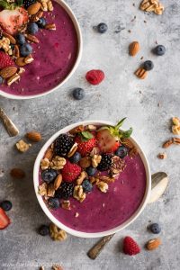 Start your days out right with a refreshing Nuts About Berries Smoothie Bowl that takes all of 2 minutes to throw together.