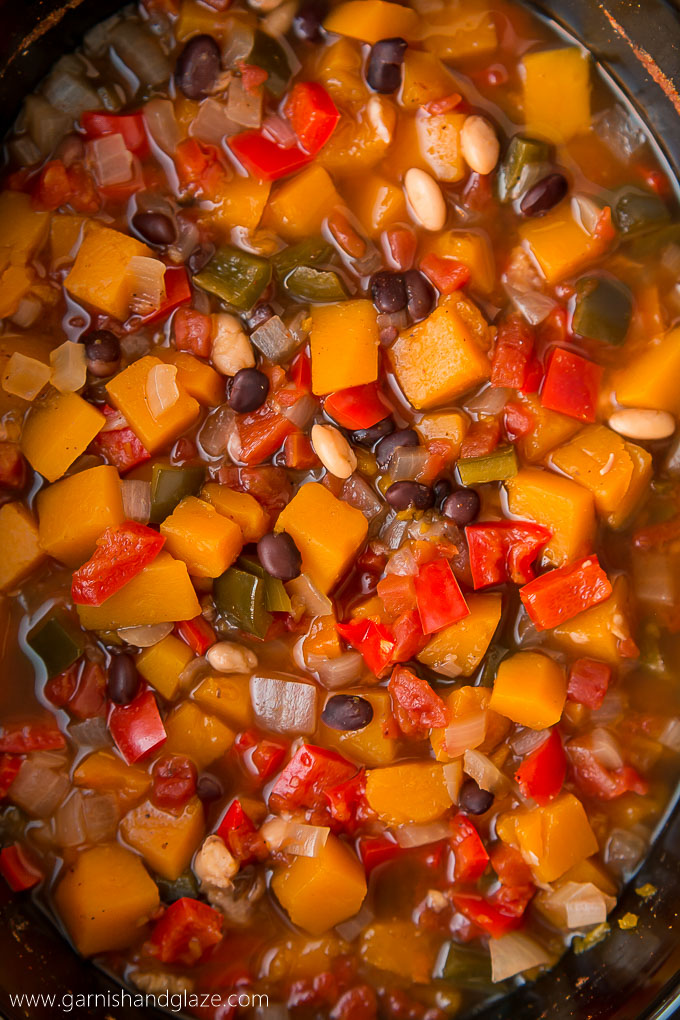 Squeeze more veggies in your diet this winter with this easy, healthy, and comforting Slow Cooker Butternut Squash Chili.