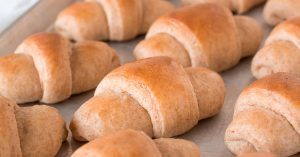 Make half your grains whole grain and enjoy your next meal with a side of the fluffiest HONEY WHEAT DINNER ROLLS.