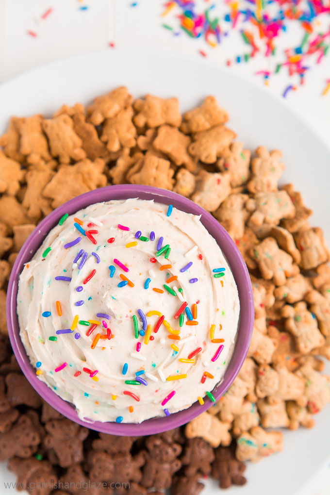 Funfetti Dunkaroo Dip 4 Garnish Glaze