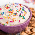 Make FUNFETTI DUNKAROO DIP and you'll be eating the most coveted snack in a kid's lunch... back in the 90's. Who else was dunking cookies in frosting at the lunch table???