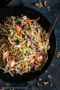 This veggie filled sweet and Crunchy Asian Broccoli Slaw is the perfect side for Sunday dinner or your next barbecue party.
