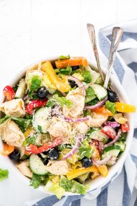 Take your pasta salad to the next level with this super easy, veggie filled Italian Tortellini Pasta Salad! You'll be going back for seconds for sure.