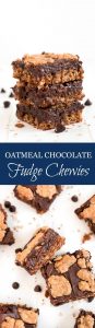 Oatmeal Chocolate Fudge Chewies are an amazingly delicious chocolate cookie bar that is easy to make and perfect for feeding a crowd.